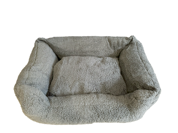 Kysler Rectangle Pet Bed (Cosy Grey Sherpa)