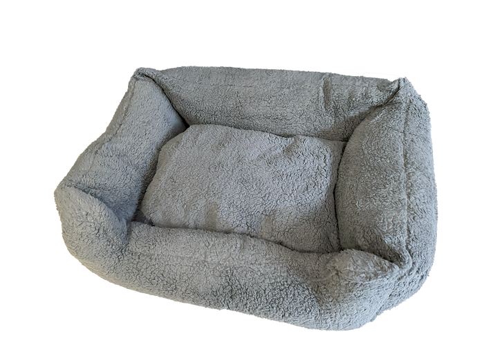 Kysler Rectangle Pet Bed (Cosy Grey Sherpa)