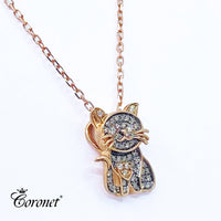 DIAMOND CAT PENDANT with Chain