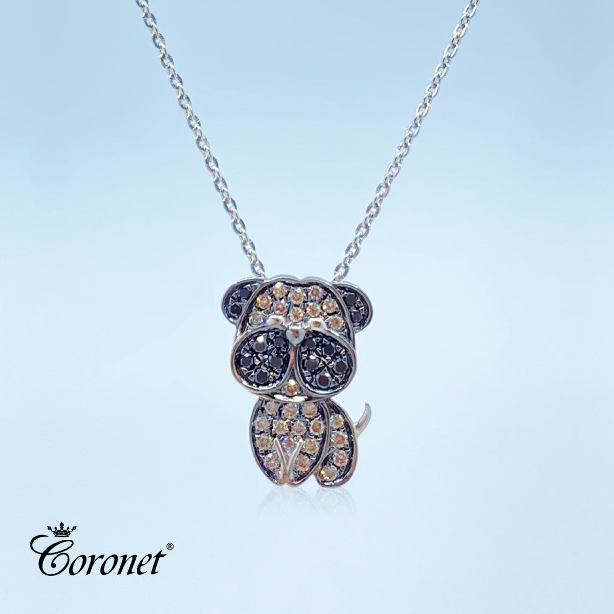 DIAMOND PUG PENDANT with Chain