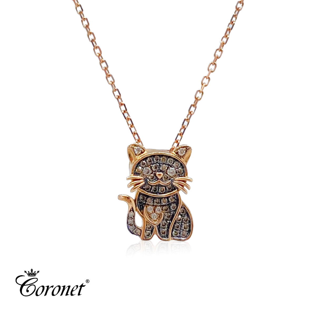 DIAMOND CAT PENDANT with Chain