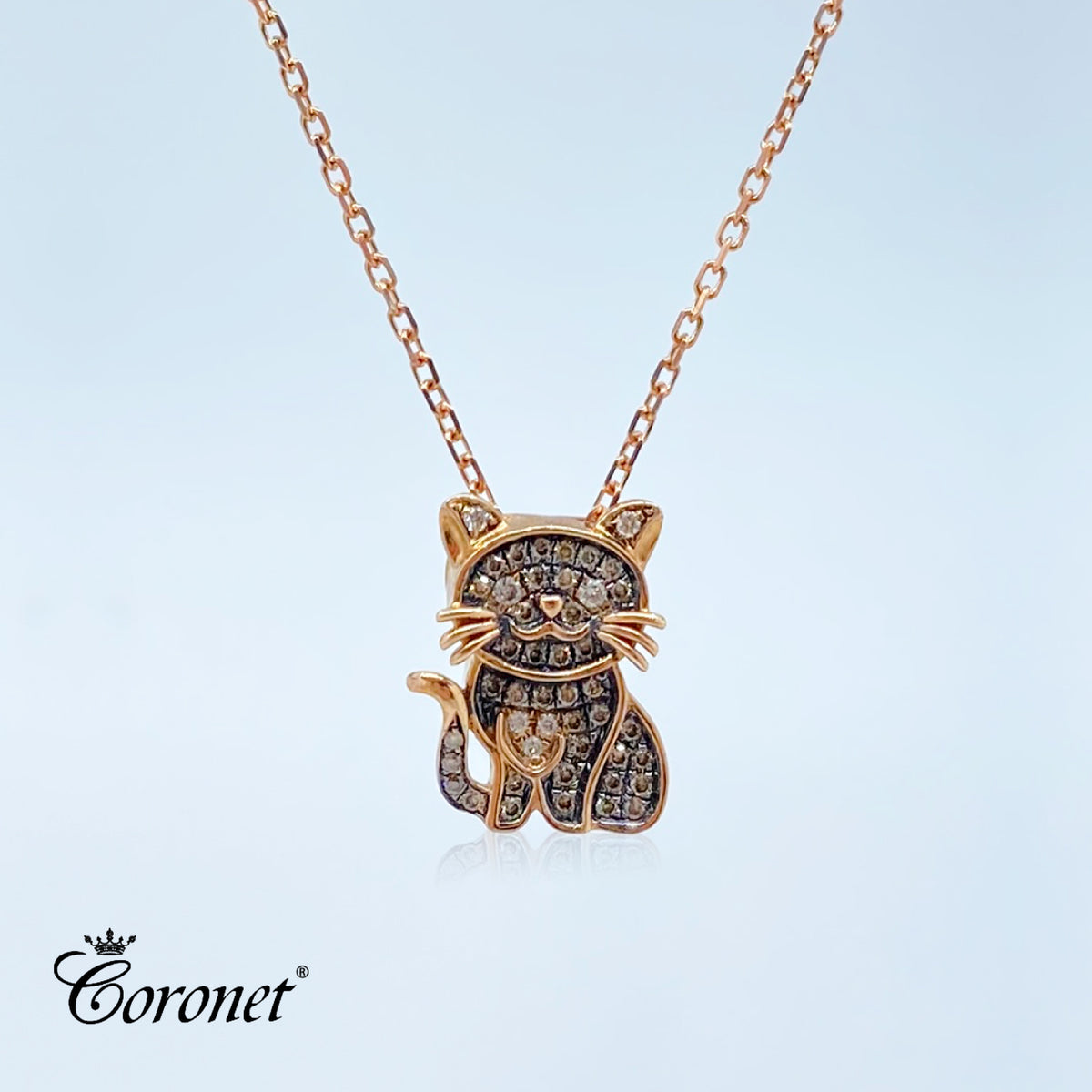 DIAMOND CAT PENDANT with Chain