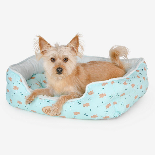 Olchi Bear Square Bed Mint