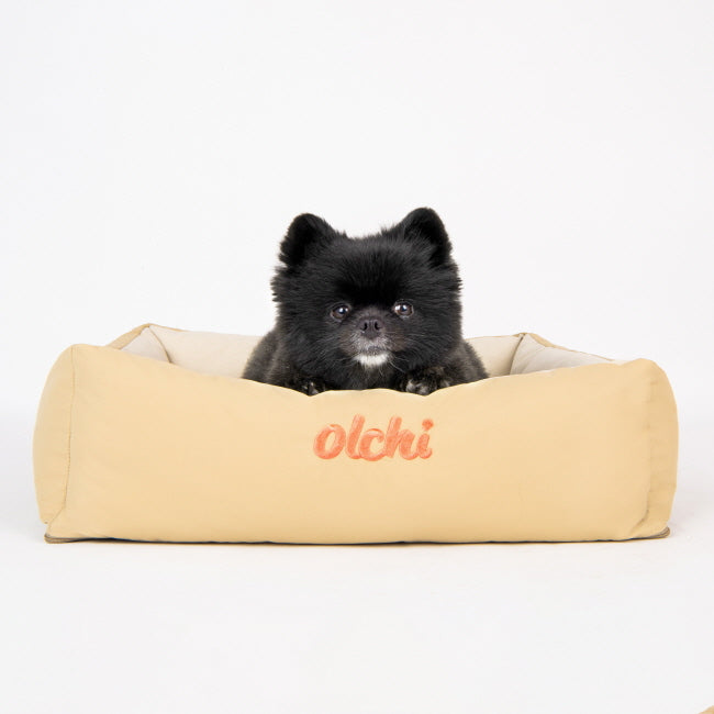 Olchi WaterProof Square Bed Beige