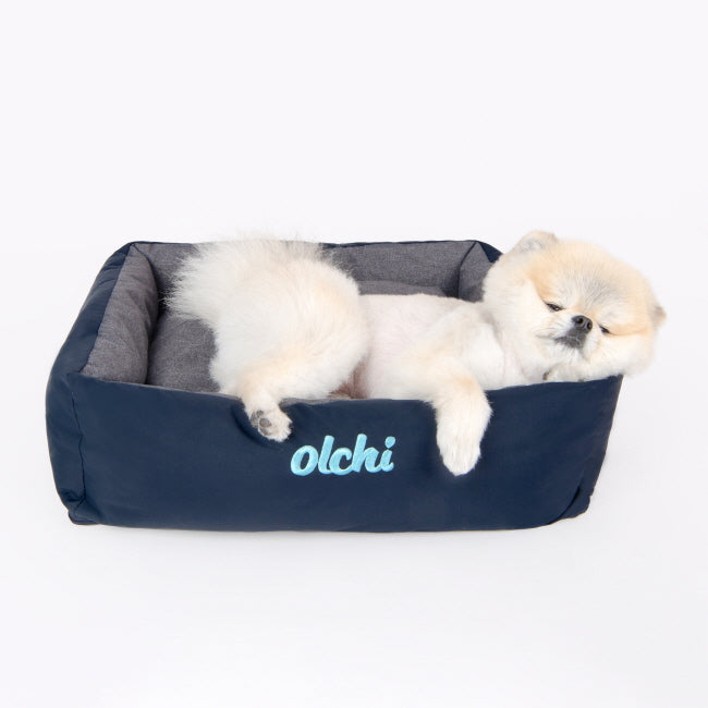 Olchi WaterProof Square Bed Navy