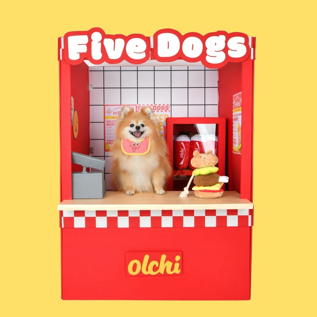Olchi Five Dogs Burger Toy Pet Toy
